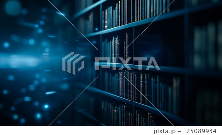 仮想世界のデータアーカイブ、光るデジタル棚、没入型学習環境 仮想世界のデータアーカイブ、光るデジタル棚、没入型学習環境 125089934
