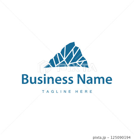 icebreg logo design antarctic iceberg concept with a simple minimalist concept of natural scenery with natural mountain symbols 125090194