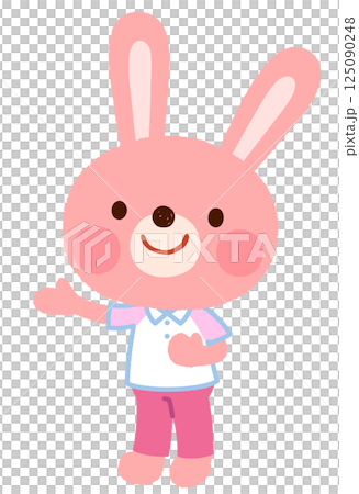 かわいいウサギのキャラクター スタッフ 店員 かわいいウサギのキャラクター スタッフ 店員 125090248