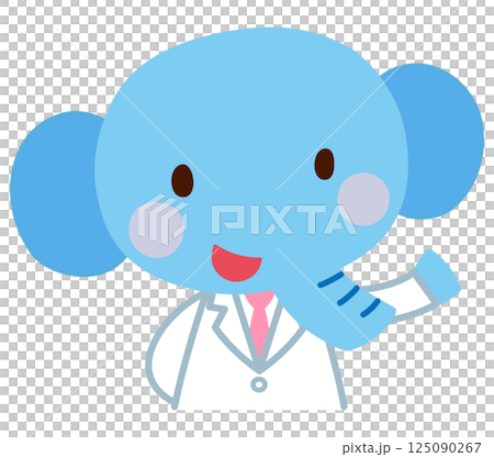 Elephant in a white coat Elephant doctor 125090267