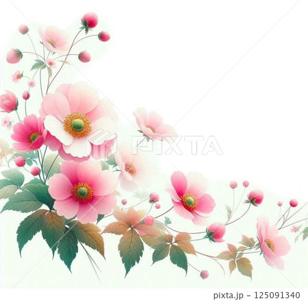 ピンク色の花の背景素材 125091340