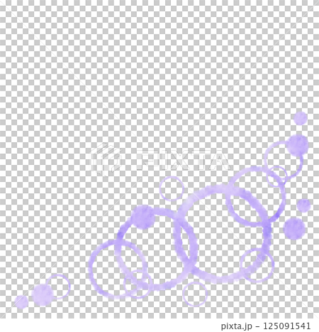 優しい紫色の丸いシンプルな水彩テクスチャ フレーム 125091541