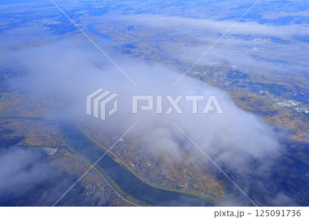 空から見た平野 空から見た平野 125091736