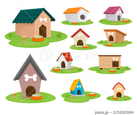 Dog house clipart design illustration 125092004