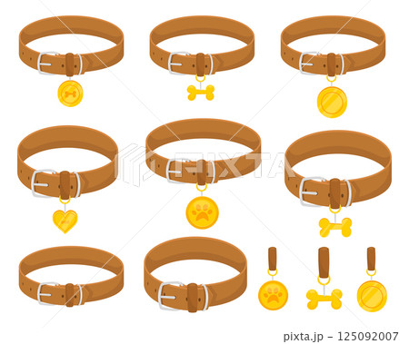 Dog collar clipart design illustration 125092007