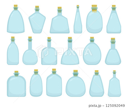 Empty glass bottle clipart design illustration Empty glass bottle clipart design illustration 125092049
