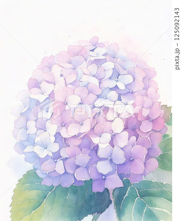 あじさい　夏　生成AI　背景 125092143