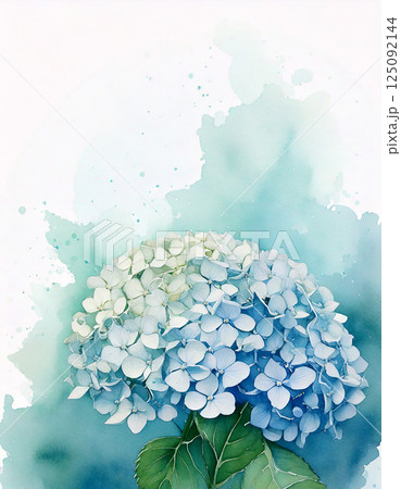 あじさい　夏　生成AI　背景 125092144