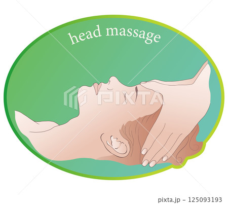 頭のマッサージ・ツボ押し・ヘッドスパ・ヘッドセラピー 125093193