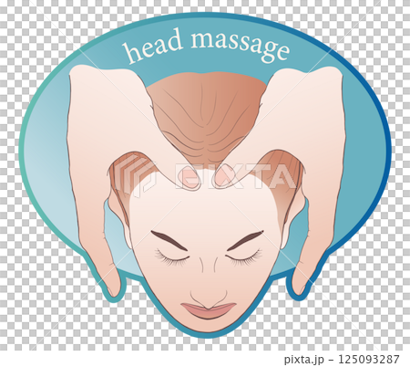 頭部按摩，壓力點，頭部水療，頭部治療 125093287