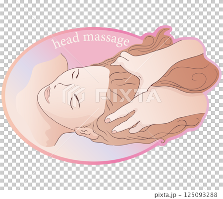 頭部按摩，壓力點，頭部水療，頭部治療 125093288