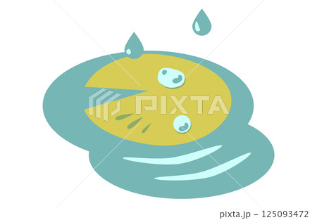 滴る雫と池に浮かぶ蓮の葉 滴る雫と池に浮かぶ蓮の葉 125093472