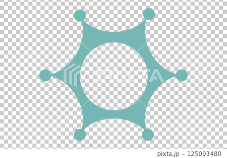 A bouncing ring seen from above 125093480