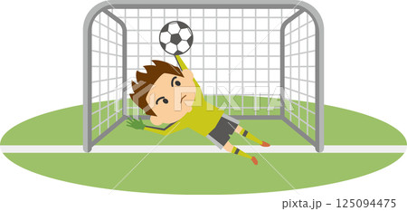 サッカーのゴールキーパーのイメージイラスト 125094475