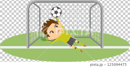 サッカーのゴールキーパーのイメージイラスト 125094475