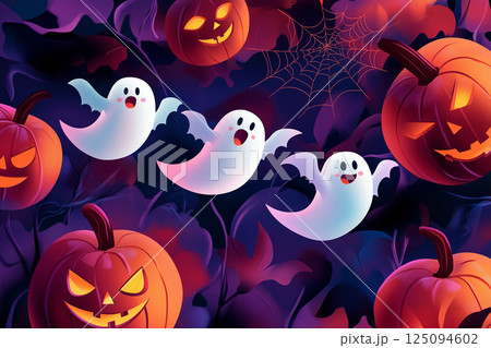ハロウィンのイメージ | 背景素材 125094602