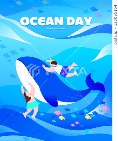Ocean Day Illustration Ocean Day Illustration 125095164