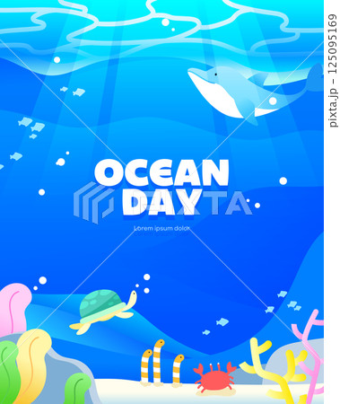 Ocean Day Illustration 125095169