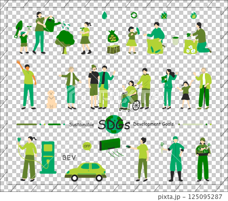 SDGs Sustainable Society Material Collection 125095287