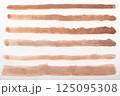 Set of watercolor brushstroke in the 2025 color of the year Mocha Mousse. Hand drawn textured template with elegant warm brown tone. Perfect for creating trendy graphic resource 125095308