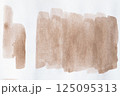 Set of watercolor brushstroke in the 2025 color of the year Mocha Mousse. Hand drawn textured template with elegant warm brown tone. Perfect for creating trendy graphic resource 125095313