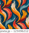 Seamless brush strokes Colorful Abstract Pattern with Circles and Swirls 125096212