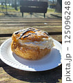 Close-Up of WienerSemla, modern twist of Swedish Pastry, Cream, Almond Filling 125096248