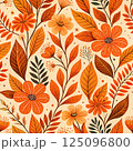 Seamless floral pattern with flowers and leaves in a vintage style for a nature-inspired design 125096800
