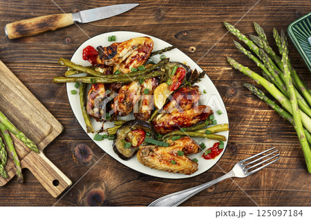 Baked Whole Chicken Wings. 125097184