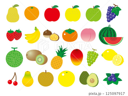 かわいい野菜のイラストセット かわいい野菜のイラストセット 125097917