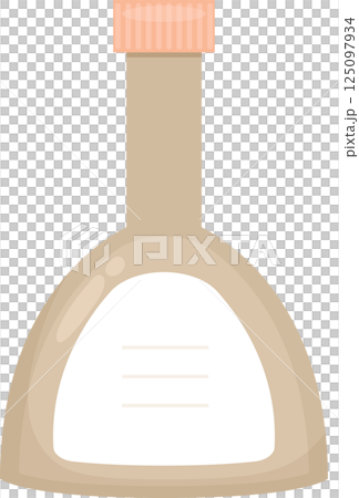 Bottle with label clipart design illustration Bottle with label clipart design illustration 125097934