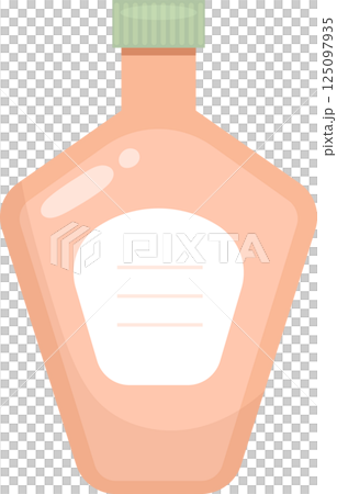 Bottle with label clipart design illustration 125097935