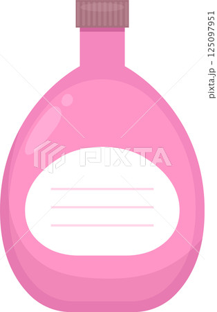 Bottle with label clipart design illustration Bottle with label clipart design illustration 125097951