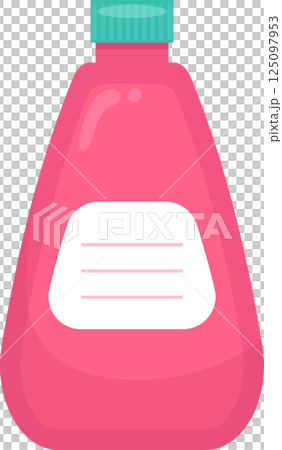 Bottle with label clipart design illustration Bottle with label clipart design illustration 125097953