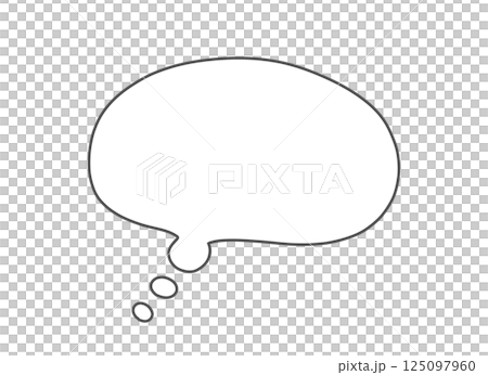 シンプルな考える吹き出しのイラスト素材 シンプルな考える吹き出しのイラスト素材 125097960