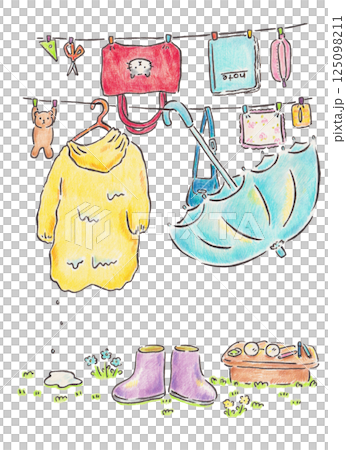 擦乾被雨淋濕的東西的插圖 擦乾被雨淋濕的東西的插圖 125098211