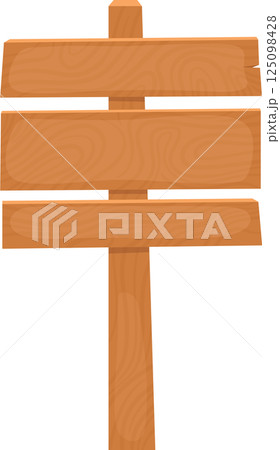 Wooden sign clipart design illustration 125098428