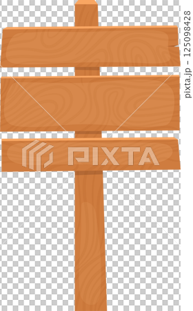 Wooden sign clipart design illustration 125098428