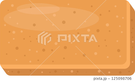 A tan block with small circular spots scattered across its surface, with a light highlight oval. A tan block with small circular spots scattered across its surface, with a light highlight oval. 125098706