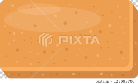 A tan block with small circular spots scattered across its surface, with a light highlight oval. A tan block with small circular spots scattered across its surface, with a light highlight oval. 125098706