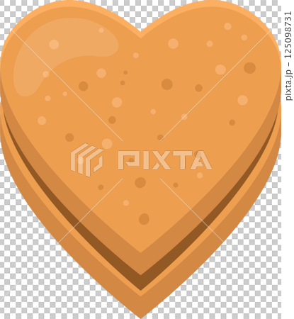 Heart-shaped pastry delight, a sweet treat with warm color and simple style. Love, bake, celebrate! 125098731
