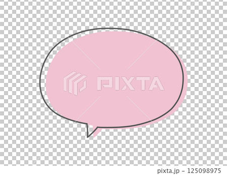ピンク色の吹き出しのイラスト素材 ピンク色の吹き出しのイラスト素材 125098975
