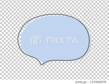 青色の吹き出しのイラスト素材 青色の吹き出しのイラスト素材 125098976