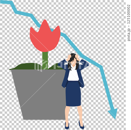 鬱金香泡泡圖形材料插圖 鬱金香泡泡圖形材料插圖 125100002