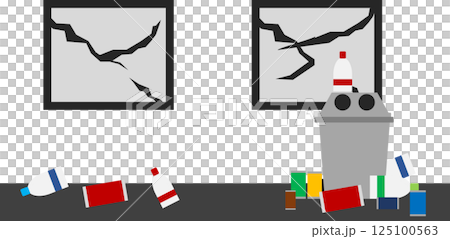 割れ窓理論・Broken Windows Theoryのグラフィック素材イラスト 125100563