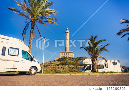 Camper at Cape Palos lighthouse, Spain 125100891