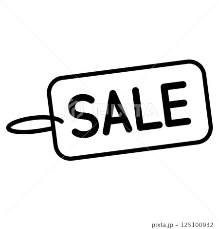 シンプルなセールのタグアイコン　透過 125100932