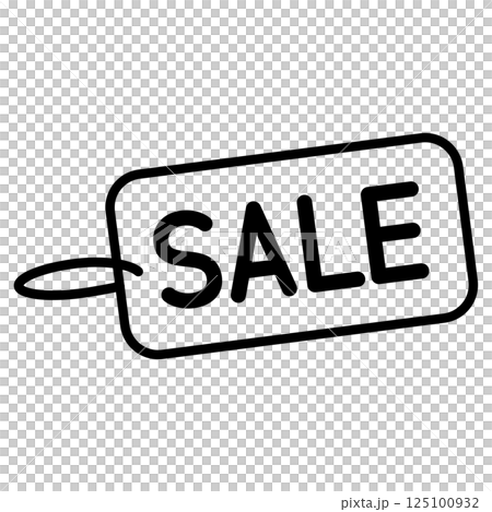シンプルなセールのタグアイコン　透過 125100932