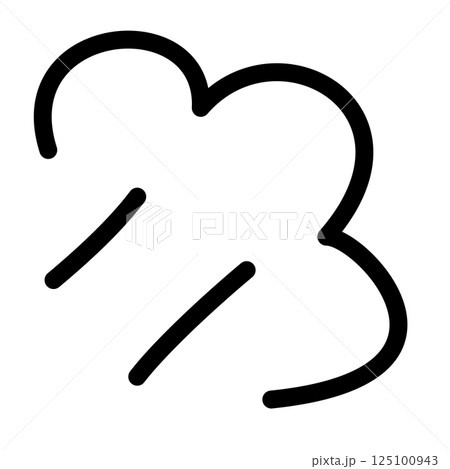 手書きのぷんぷんマーク　怒る　蒸気　漫符　絵文字　1個 125100943