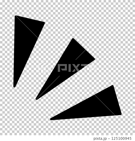 シンプルな気づき線　漫符　3本線　1個　絵文字 125100945